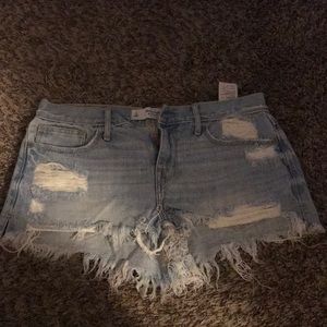 Abercrombie light jean shorts